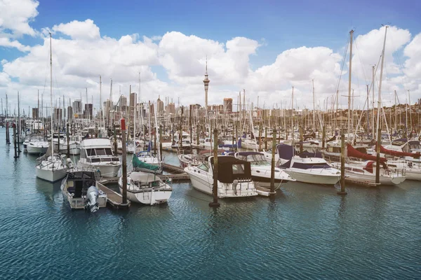 Yate en Harbour en Auckland, Nueva Zelanda —  Fotos de Stock