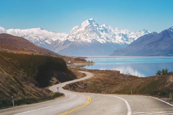 Road to Mount Cook, New Zealand — Stock Photo, Image