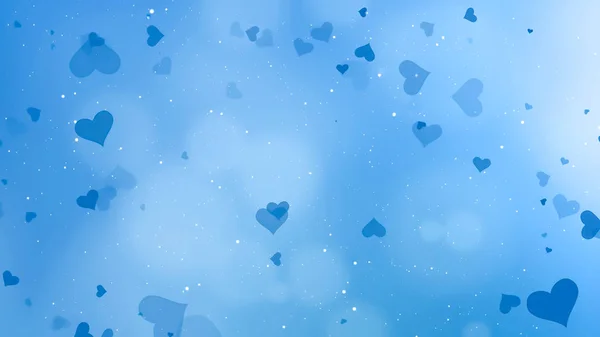 Blue Valentines Day Abstract Background — Stock Photo, Image