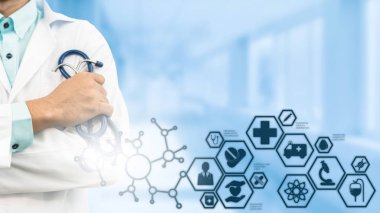 Doktor tıbbi sağlık simge arayüzü ile