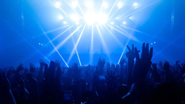 Gente feliz danza en discoteca fiesta concierto — Foto de Stock