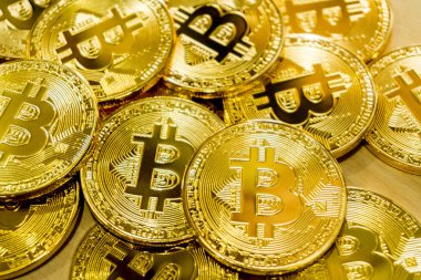 Fiziksel Bitcoin kazık arka plan, Bitcoin incelemesi