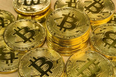 Fiziksel Bitcoin kazık arka plan, Bitcoin incelemesi