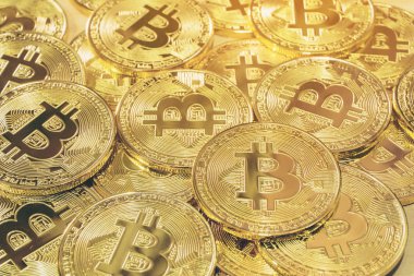 Fiziksel Bitcoin kazık arka plan, Bitcoin incelemesi