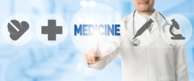 Doktor Puan tıp tıbbi simgeleri ile