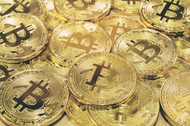 Fiziksel Bitcoin kazık arka plan, Bitcoin incelemesi