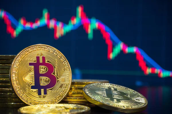 Mercado bursátil de Bitcoin y Criptomoneda —  Fotos de Stock