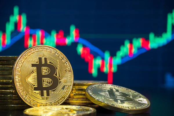 Bitcoin ve Cryptocurrency Döviz Piyasası işlem — Stok fotoğraf