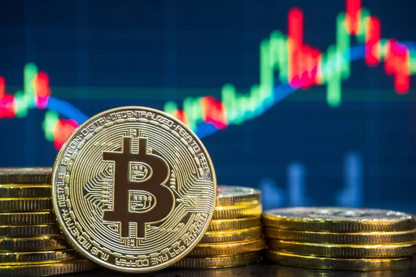 Bitcoin och kryptovaluta utbyte handel marknaden — Stockfoto