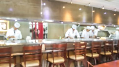 Sushi Restoran Tokyo Japonya arka plan bulanıklık