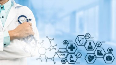 Doktor tıbbi sağlık simge arayüzü ile