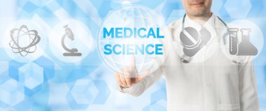 Tıp bilim tıbbi simgesi olan noktalarda doktor