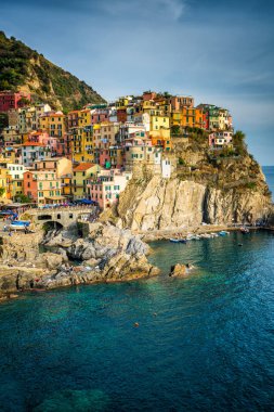 Manarola, Cinque Terre Sahili, İtalya.