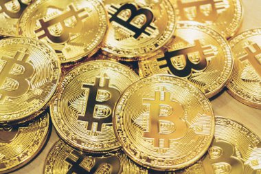 Fiziksel Bitcoin kazık arka plan, Bitcoin incelemesi