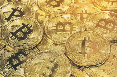 Fiziksel Bitcoin kazık arka plan, Bitcoin incelemesi