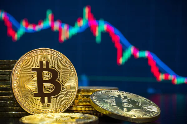 Bitcoin ve Cryptocurrency Döviz Piyasası işlem — Stok fotoğraf