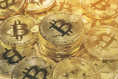 Fiziksel Bitcoin kazık arka plan, Bitcoin incelemesi