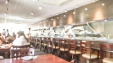 Sushi Restoran Tokyo Japonya arka plan bulanıklık