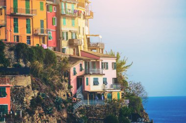 Renkli evleri Manarola, Cinque Terre - İtalya