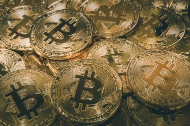 Fiziksel Bitcoin kazık arka plan, Bitcoin incelemesi