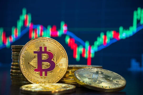 Mercado bursátil de Bitcoin y Criptomoneda —  Fotos de Stock
