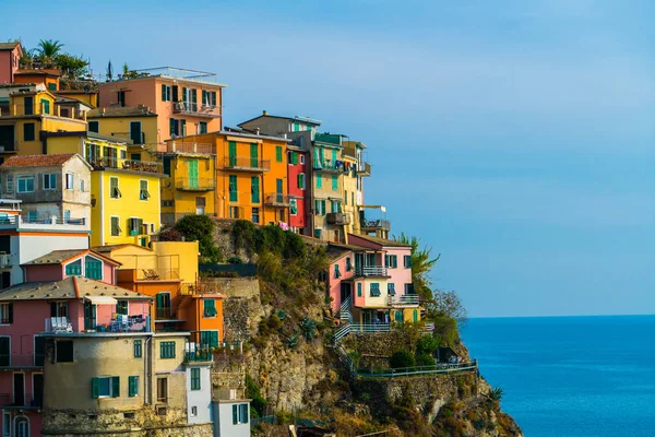 Колоритні будинку в місті Manarola, Чінкве Терре - Італія — стокове фото