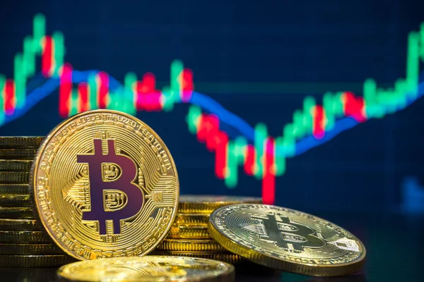 Börse für Bitcoin und Kryptowährungen — Stockfoto