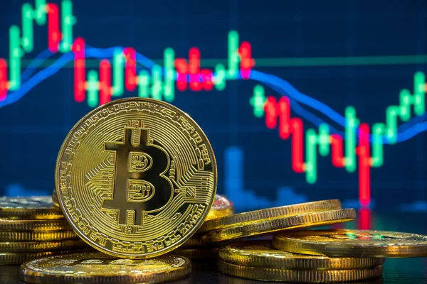 Börse für Bitcoin und Kryptowährungen — Stockfoto