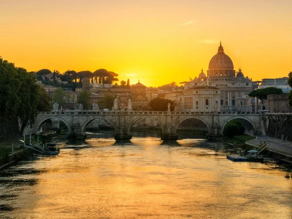 Rome, Italy with St Peter Basilica of the Vatican Stock Image