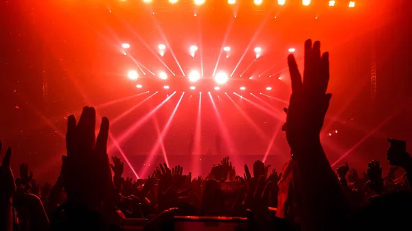 Gente feliz danza en discoteca fiesta concierto — Foto de Stock