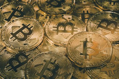 Fiziksel Bitcoin kazık arka plan, Bitcoin incelemesi