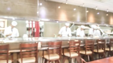 Sushi Restoran Tokyo Japonya arka plan bulanıklık