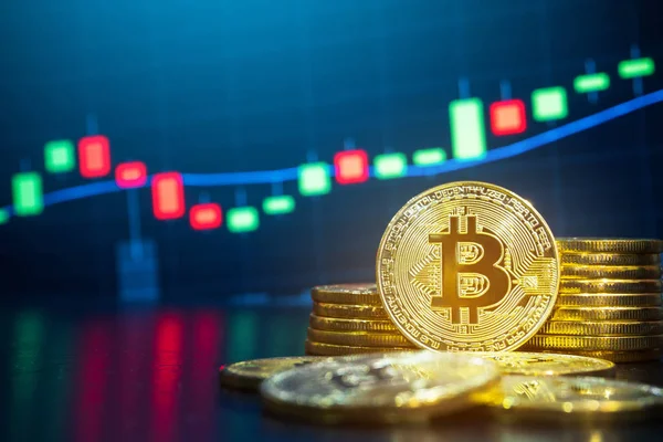 Bitcoin og Cryptocurrency Exchange Trading Market - Stock-foto