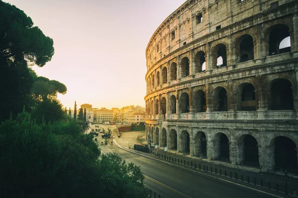 Rome Colosseum at sunrise in Rome, Italy