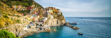 Manarola, Cinque Terre Sahili, İtalya.