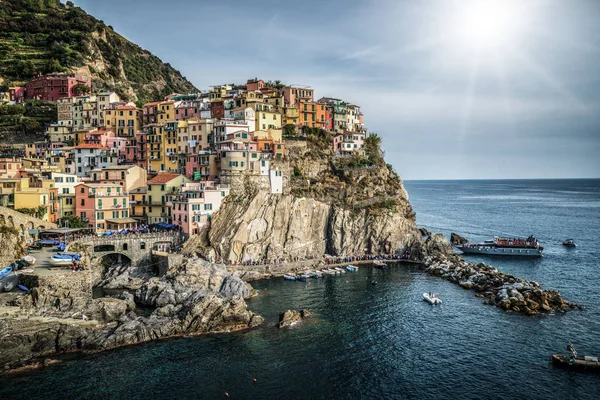 Μαναρόλα, Cinque Terre ακτή της Ιταλίας. — Φωτογραφία Αρχείου