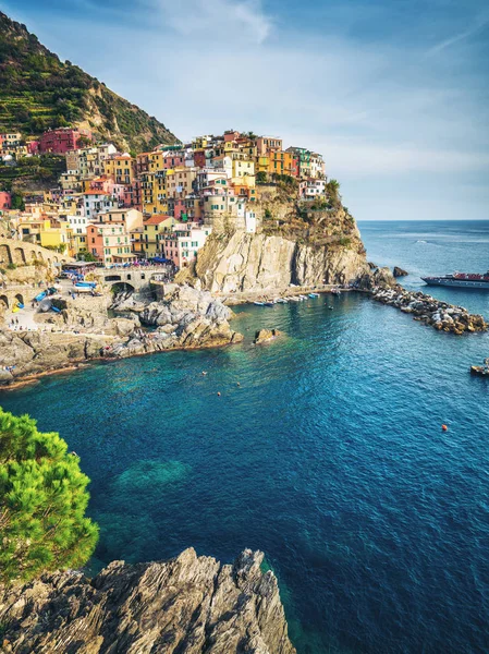 Μαναρόλα, Cinque Terre ακτή της Ιταλίας. — Φωτογραφία Αρχείου