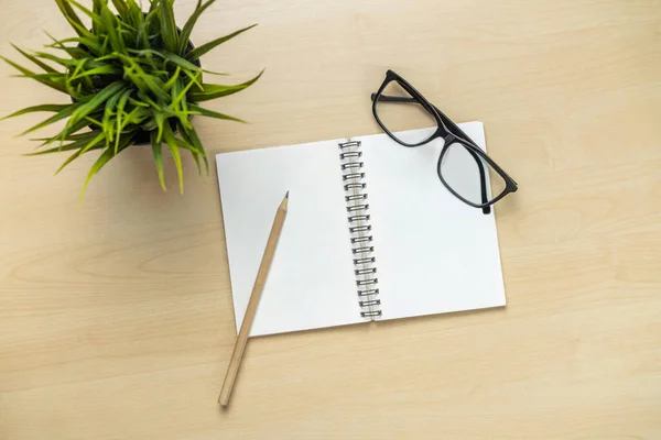 Office Desk Workspace Table Background Top View Flat Lay Objects — Stock Photo, Image