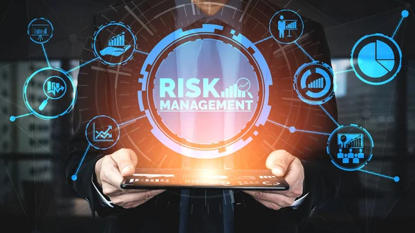Risk Management Assessment Business Investment Concept Interface Graphique Moderne Montrant — Photo