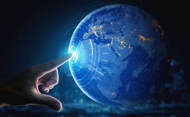 Küresel İş Büyümesi için 5G İletişim Teknolojisi Kablosuz İnternet Ağı, Sosyal Medya, Dijital E-ticaret ve Eğlence Ev Kullanımı.
