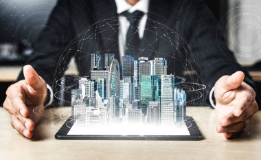 Küresel İş Büyümesi için 5G İletişim Teknolojisi Kablosuz İnternet Ağı, Sosyal Medya, Dijital E-ticaret ve Eğlence Ev Kullanımı.