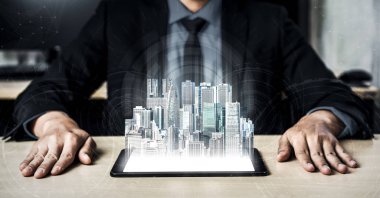 Küresel İş Büyümesi için 5G İletişim Teknolojisi Kablosuz İnternet Ağı, Sosyal Medya, Dijital E-ticaret ve Eğlence Ev Kullanımı.