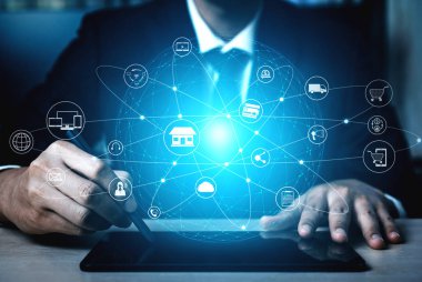 Çevrimiçi perakende sektörünün Omni kanal teknolojisi. Sosyal medya platformunda çok kanallı pazarlama internet ödeme kanalı, çevrimiçi perakende alışveriş ve her türlü dijital uygulama hizmeti sunmaktadır..