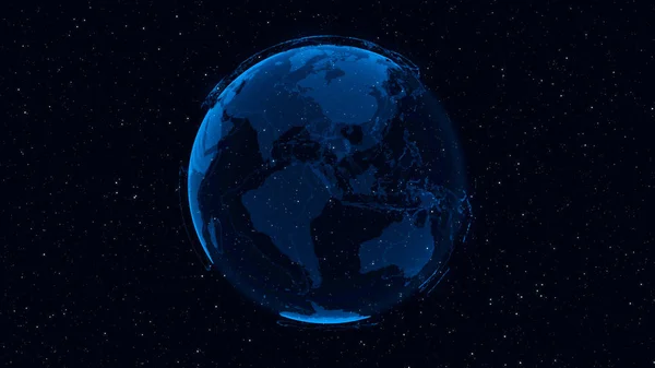 Digital Earth Показує Концепцію Глобального Мережевого Язку Міжнародних Людей Глобальному — стокове фото