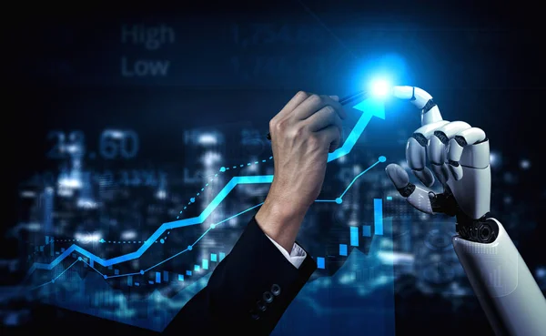 Artificiell Intelligens Forskning Robot Och Cyborg Utveckling För Framtiden För — Stockfoto