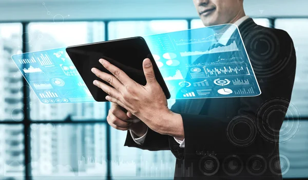 Big Data Technologie Voor Business Finance Analytic Concept Moderne Grafische — Stockfoto