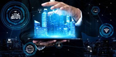 Küresel İş Büyümesi için 5G İletişim Teknolojisi Kablosuz İnternet Ağı, Sosyal Medya, Dijital E-ticaret ve Eğlence Ev Kullanımı.