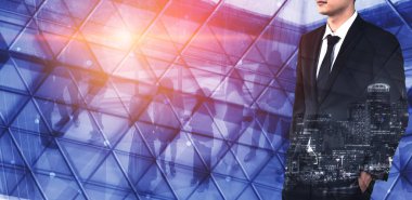 Başarı İş Adamlarının Çifte Pozlama Resmi