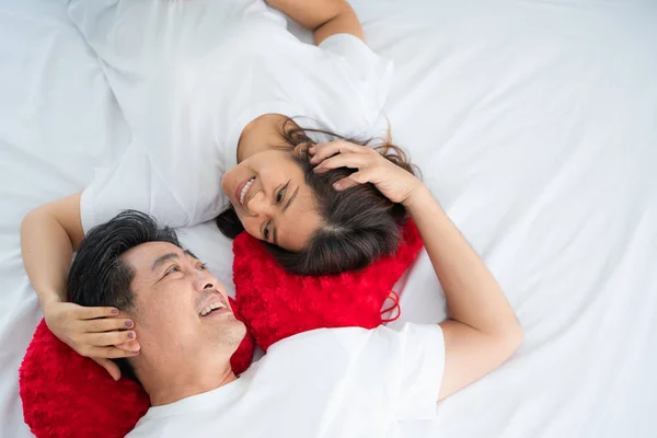 Feliz Asiático Casal Sênior Ter Bom Tempo Casa Reforma Dos — Fotografia de Stock