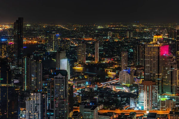 Cityscape Skyline Bangkok City Tailândia Bangkok Maior Cidade Principal Destino — Fotografia de Stock
